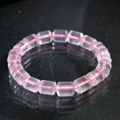 Luckacco TIMESWIND Authentic Mozambique Pink Crystal Bucket Beaded Fashion Jewelry Women Bracelet with Certificate