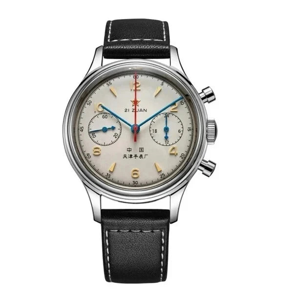 luckacco men's watches 1963 pilot automatic watch 42mm waterproof retro quartz chronograph vintage dress watch