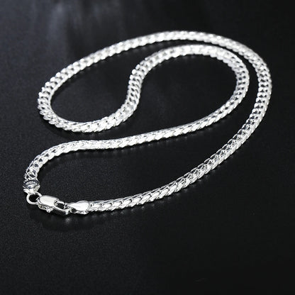 Luckacco 20-60cm 925 sterling Silver luxury brand design noble Necklace Chain For Woman Men Fashion Wedding Engagement Jewelry