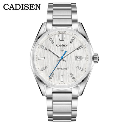 Luckacco CADISEN 2024 New Luxury Men Mechanical Wristwatches 10Bar Waterproof Japanese NH35 Movement Automatic Watch Steel Watch for Men