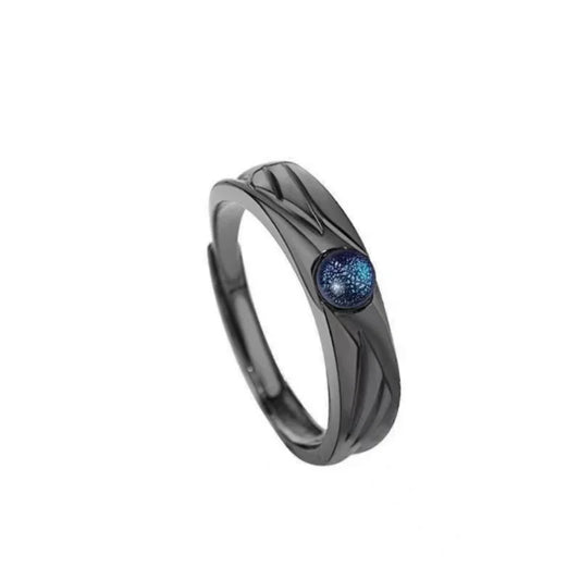 Luckacco 2Pcs Demons and Angels GothicMatching Couple Friendship Lover Open Adjustable Rings Stainless Steel Wedding Ring Jewelry Gifts