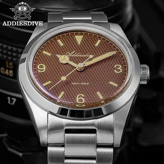 Luckacco ADDIESDIVE Luxury Watch for Man Waterproof Stainless Steel BGW9 Luminous 36mm Vintage Quartz Watches AD2096 Relojes Para Hombres