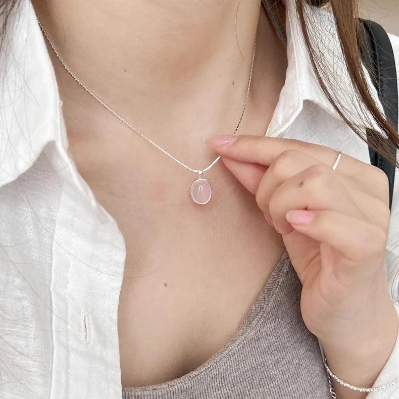 luckacco new trendy fashion 925 silver pearl simple elegant thin chain pendant necklace for women girl jewelry dropship