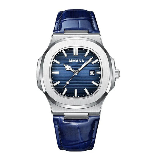 Luckacco Fashion Business Luminous Calendar Quartz Watch 30MI Waterproof Leather Strap Wirstwatch Men Students Clocks Relogios