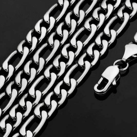 Luckacco 2024 New 925 Sterling Silver 16-30 Inches Figaro Chain Necklace Men Women Fashion Hip Hop Punk Jewelry Charm Wedding Accessories