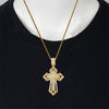 Luckacco Religious Iced Out Zircon Jesus Cross Pendant Male Gold Color Stainless Steel Christian Big Necklace for Men Jewelry Gift 2025