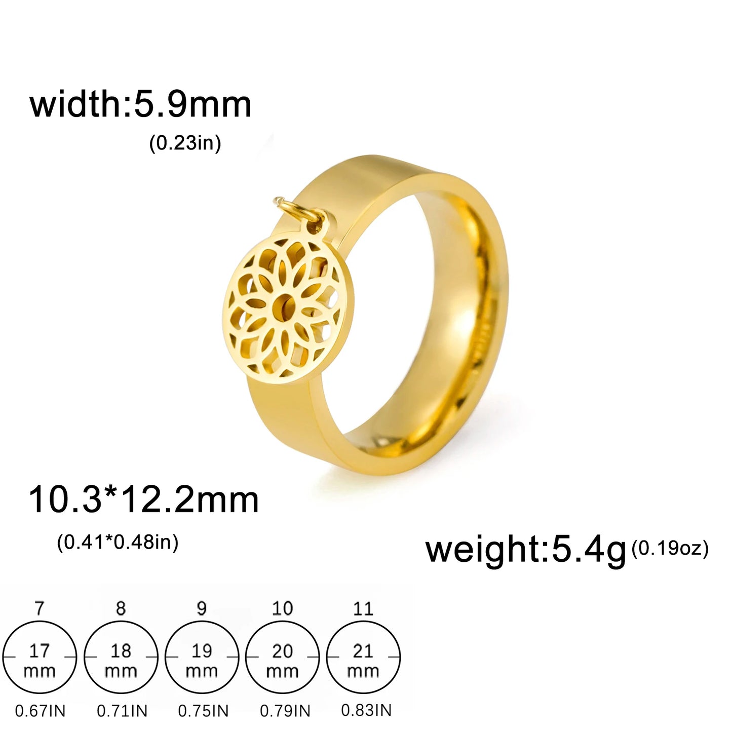luckacco unift women stainless steel charms rings flower leaf spider paw pendant finger ring fashion minimalist couple jewelry