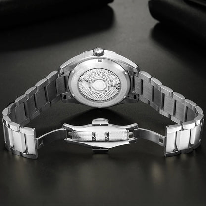Luckacco CADISEN 2024 New Luxury Men Mechanical Wristwatches 10Bar Waterproof Japanese NH35 Movement Automatic Watch Steel Watch for Men