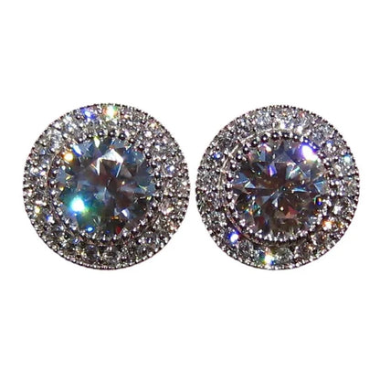 Luckacco Acupressure Slimming Earrings Delicate Weight Loss Stud Earrings for Women Cubic Zirconia Versatile Lymphatic Earring Jewelry