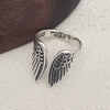Luckacco Sam Panda 925 Sterling Silver Rings For Women Men Fine Jewelry Finger Adjustable Open Wing Shape Ring For Party Birthday Gift