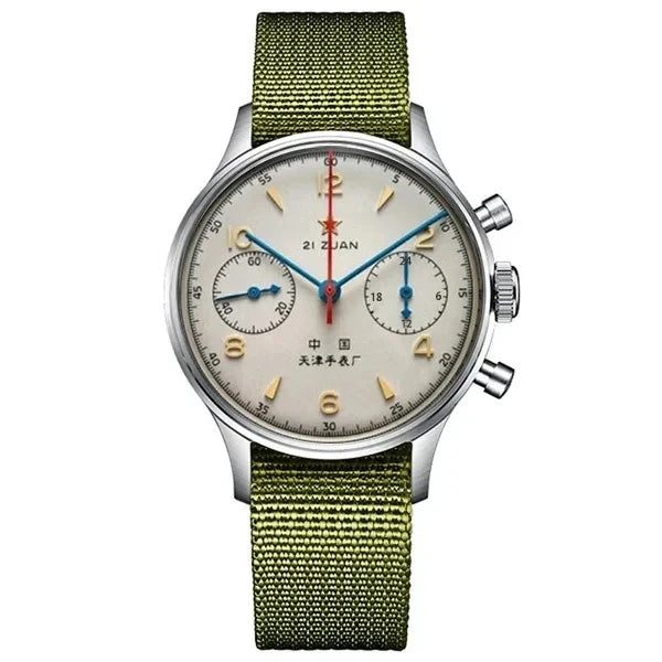 luckacco men's watches 1963 pilot automatic watch 42mm waterproof retro quartz chronograph vintage dress watch