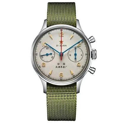 Luckacco Men's watches 1963 pilot automatic watch 42mm waterproof retro quartz chronograph vintage dress watch