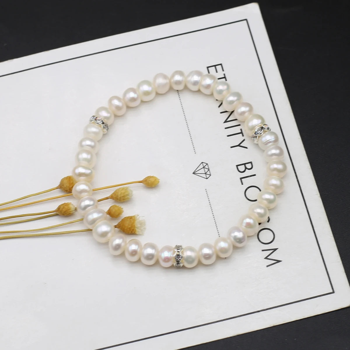 luckacco 100% natural freshwater pearl bracelets elastic rope melon seed buckle white purple for women charm jewelry bracelet gift