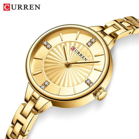 Luckacco CURREN Luxury Women Bracelet Quartz Watches For Women Magnetic Watch Ladies Sports Dress Wrist Watch Clock Relogio Feminino