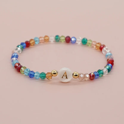 Luckacco Go2Boho Crystal Shell Letter A-Z Bracelets for Women Boho Summer Beach Lucky Fashion Trend Jewelry Accessories Surprise Gifts