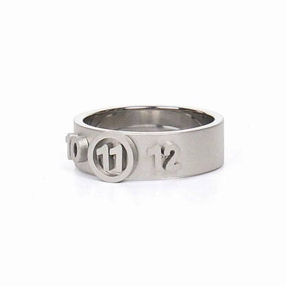 Luckacco Personality Punk Roman Numerals Ring for Men Women Goth Cool Finger Ring Engagement Wedding Ring Hip Hop Jewelry Gifts