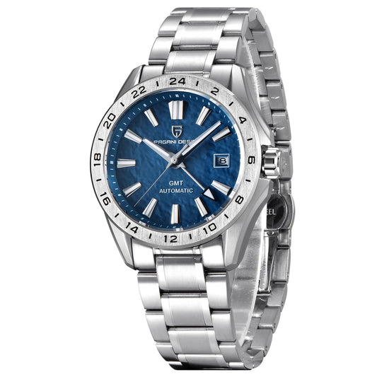 Luckacco 2024 New PAGANI DESIGN 40MM Men Mechanical Watches Top Brand Sapphire Glass GMT Watch 100M Waterproof Automatic Watch for Men