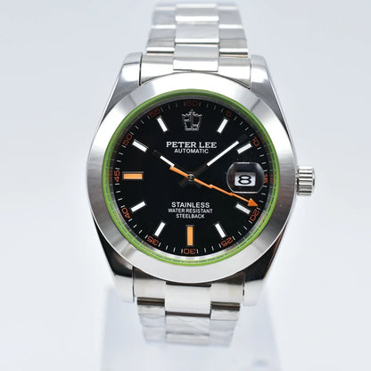Luckacco Automatic Movement Vintage MILGAUSS Watches For Man Green Sapphire Glass Mechanical Wristwatches Luminous 40MM Watch Relojes
