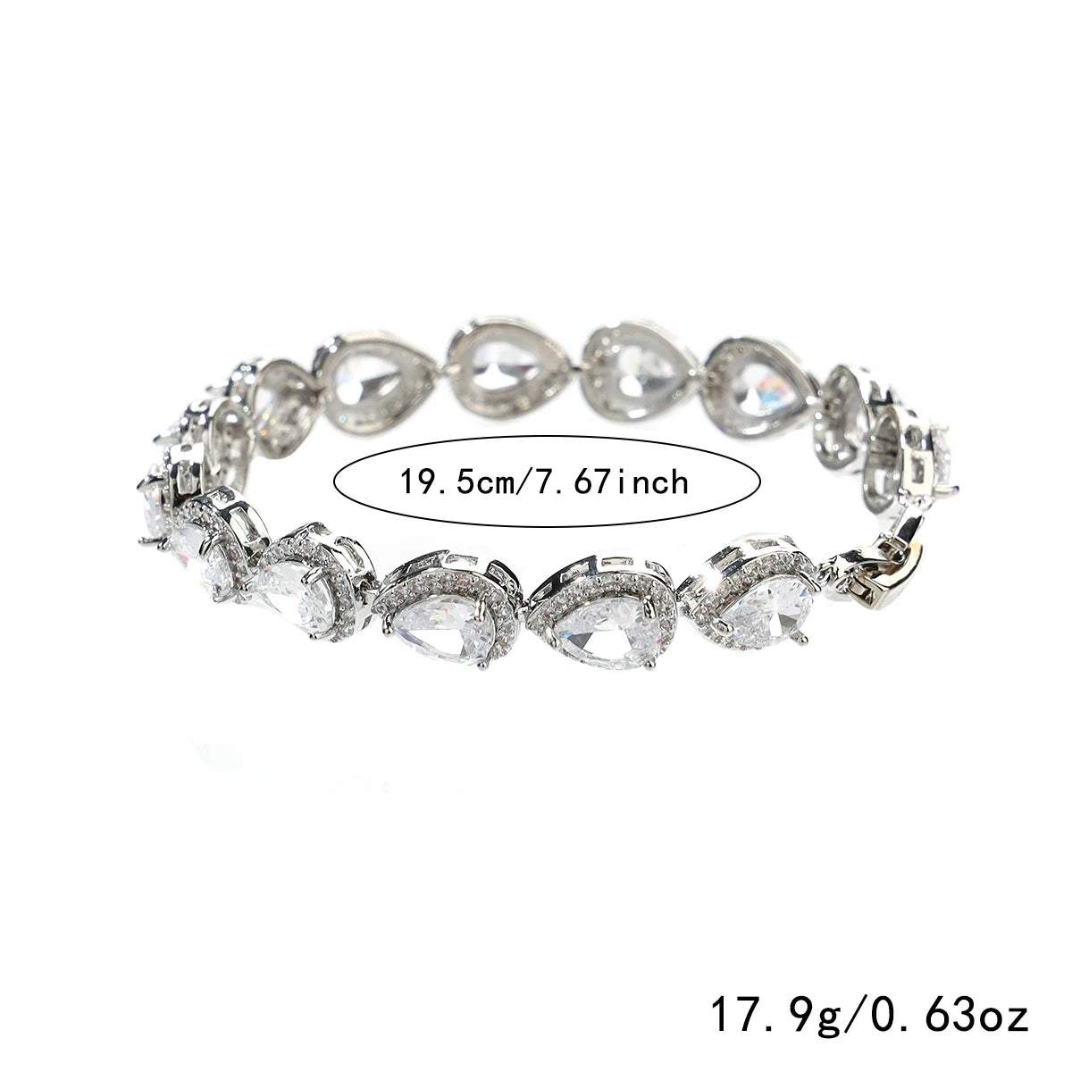 luckacco micro inlaid exquisite aaa drop zircon bracelet feminine bridal wedding dress hand ornament
