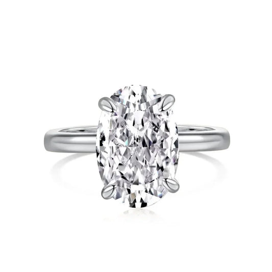 Luckacco Style Wedding High Luxury Oval Women Ring Anillos High-end Versatile Design Jewelry Anillos De Mujer Rings for Women Кольцо
