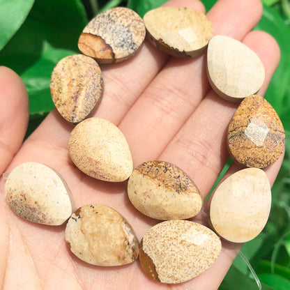 Luckacco Natural Faceted Amethysts Labradorite Aventurine Tiger Eye Water Drop Shape Stone Beads DIY Charm For Jewelry Making Bracelet