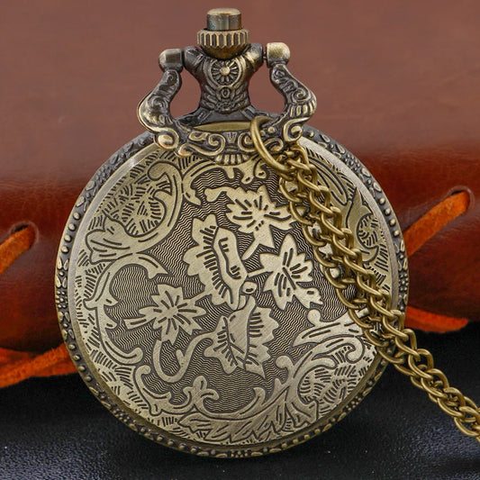 Luckacco Bronze Classic Titanic Couple Love Couple Versatile Quartz Pocket Watch Retro Fashion Necklace Pendant Student Festival Gift