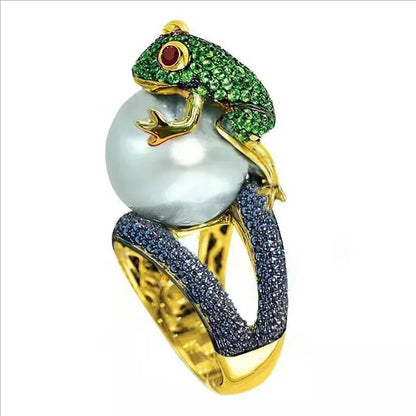 Luckacco Exquisite Unique Spider Fog Finger Rings for women Shiny CZ Crystals Stone Animal  Rings Female Anel accessories gifts