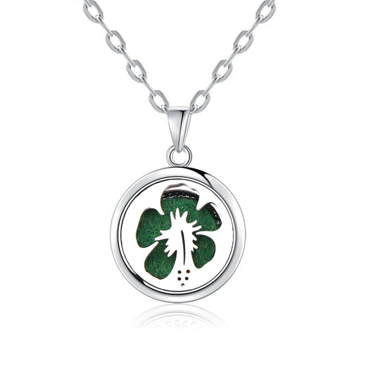 Luckacco New Tree Of Life Aromatherapy Necklace Stainless Steel Essential Oil Diffuser Amulet Perfume Locket Pendant Women Jewelry Gift