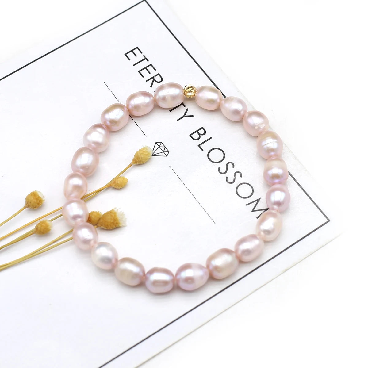 luckacco 100% natural freshwater pearl bracelets elastic rope melon seed buckle white purple for women charm jewelry bracelet gift