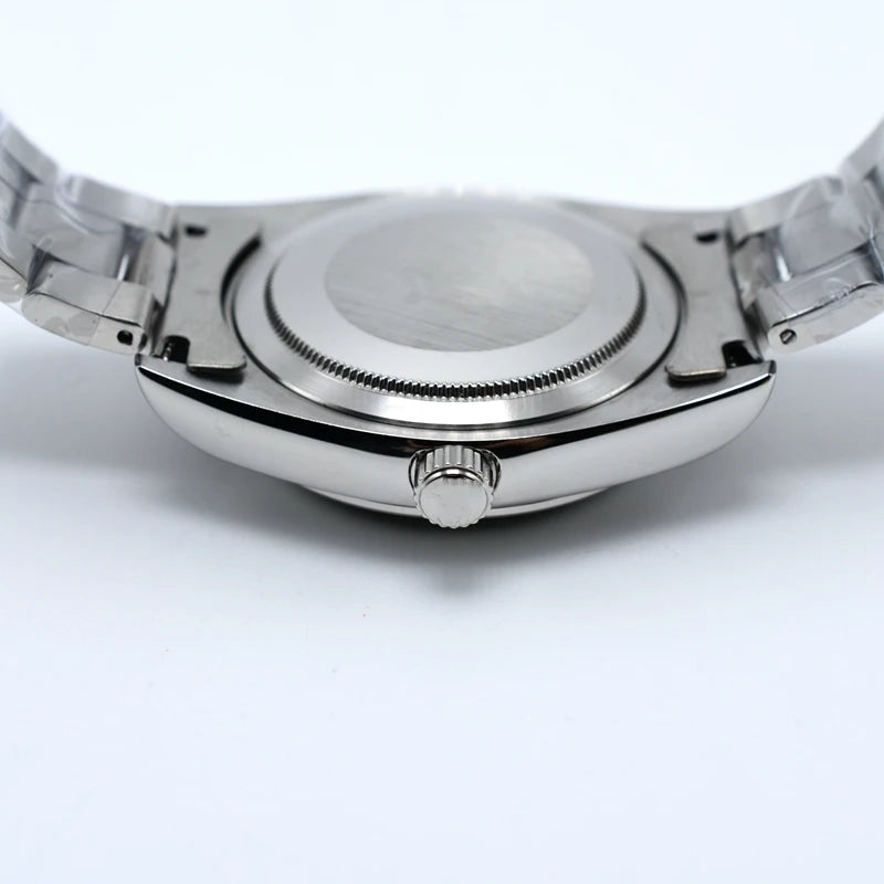 luckacco automatic movement vintage milgauss watches for man green sapphire glass mechanical wristwatches luminous 40mm watch relojes
