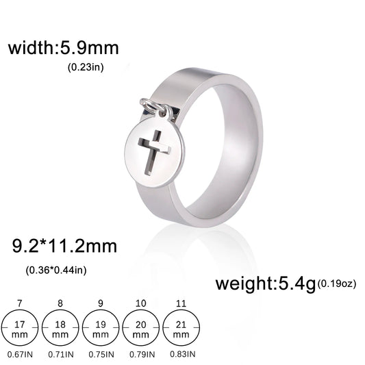 Luckacco Unift Women Stainless Steel Charms Rings Flower Leaf Spider Paw Pendant Finger Ring Fashion Minimalist Couple Jewelry