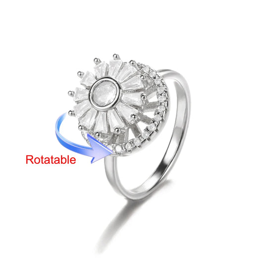 Luckacco Four Clover Rotating Anxiety Rings for Women Gold Color Adjustable Stainless Steel Wedding Ring Aesthetic Jewelry Gift anillos