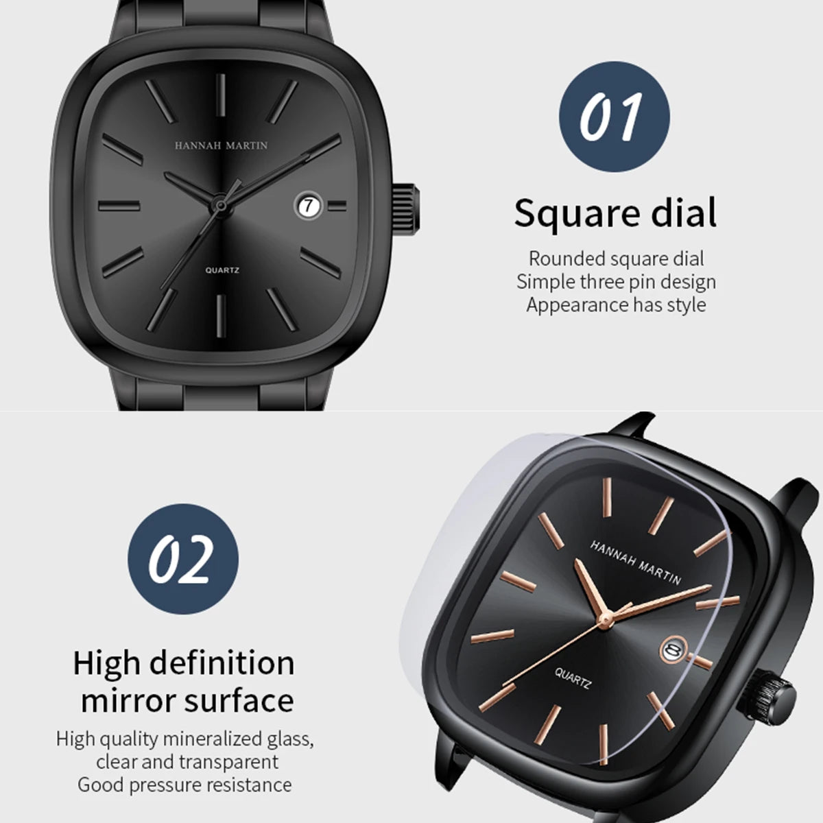luckacco mens watch fashion stainless steel strap japanese quartz movement top brand blue silver 3bar waterproof wrist watch reloj hombre