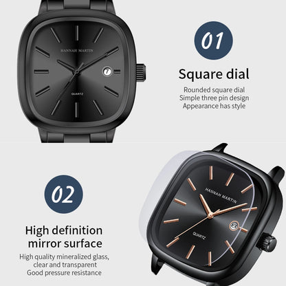 Luckacco Mens Watch Fashion Stainless Steel Strap Japanese Quartz Movement Top Brand Blue Silver 3Bar Waterproof Wrist Watch reloj hombre