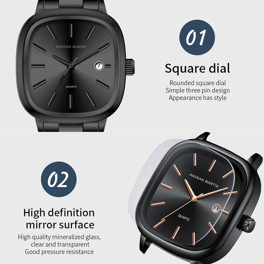 Luckacco Mens Watch Fashion Stainless Steel Strap Japanese Quartz Movement Top Brand Blue Silver 3Bar Waterproof Wrist Watch reloj hombre