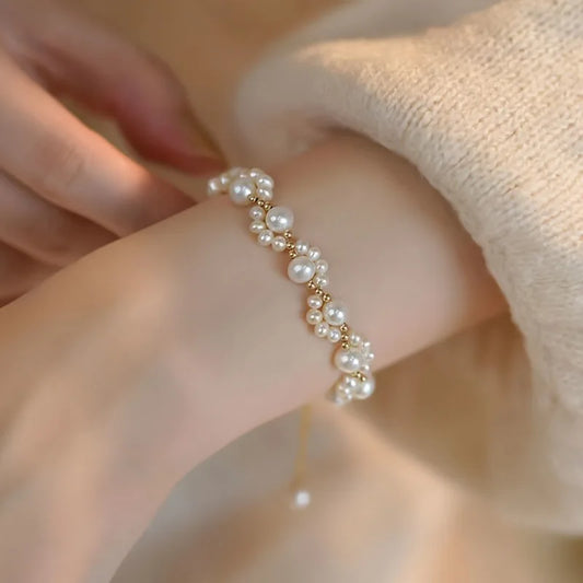 Luckacco 1pc Cute Kitten Paw Faux Pearl Bracelet Creative Sweet Jewelry Bracelet Daily Wear Exquisite Gift for Women's Bracelet