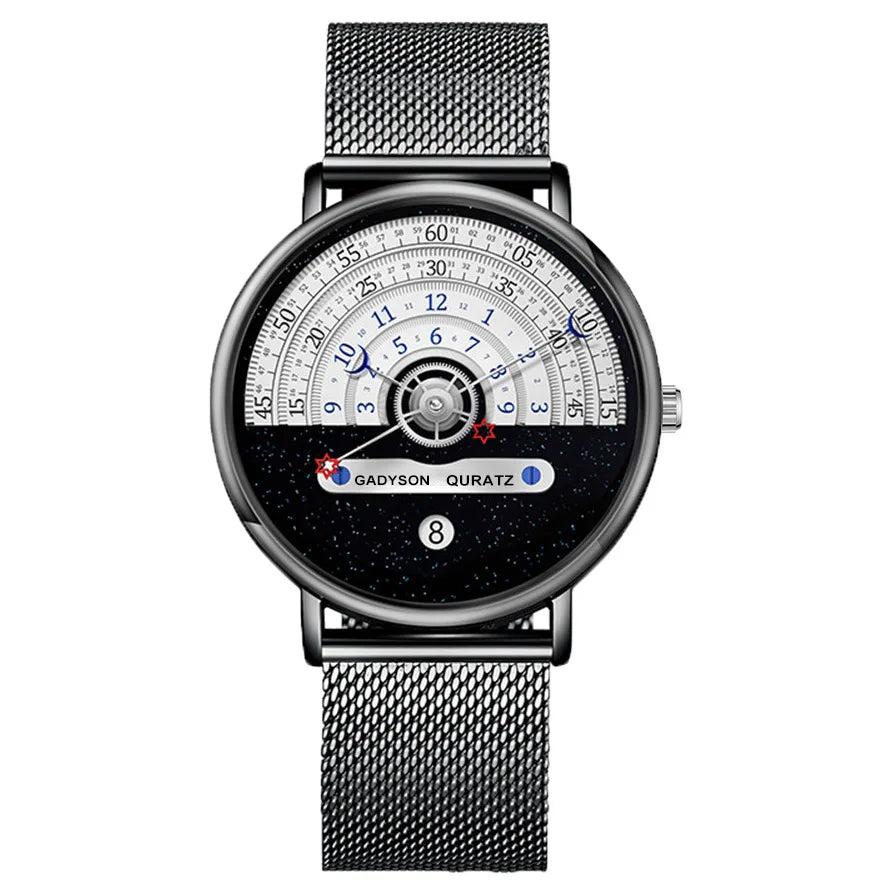 luckacco men's starry sky creativity calendar watches casual sport watch for men quartz wristwatch relogio masculino