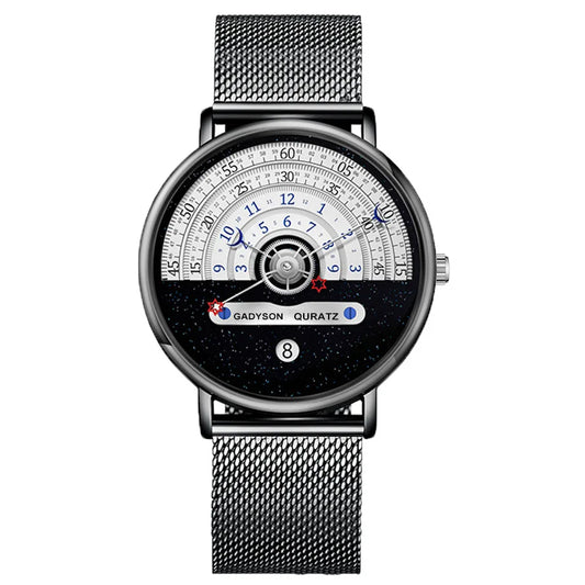Luckacco Men's Starry sky Creativity Calendar Watches Casual Sport Watch For Men Quartz WristWatch Relogio Masculino