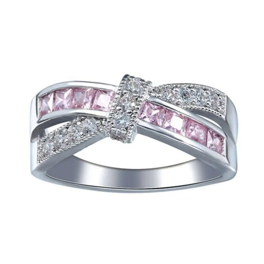 Luckacco Classic 925 Sterling Silver diamond rings For Women Colored zircon size 6-10 Fashion wedding accessories Party Gift Jewelry