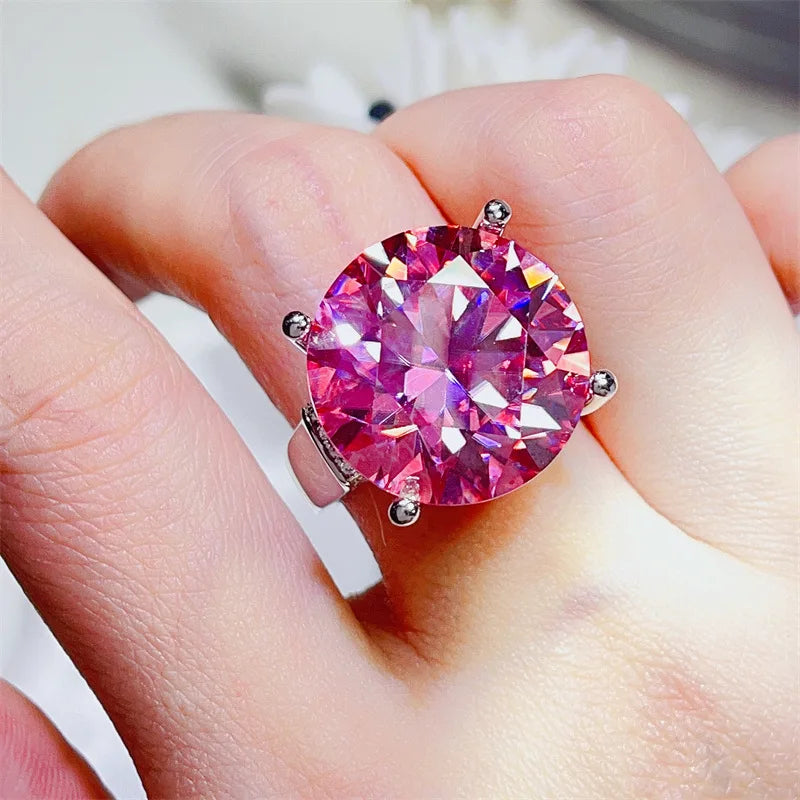 luckacco solitaire huge 20ct blue moissanite diamond ring 925 sterling silver party wedding band rings for women men engagement jewelry