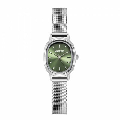 Luckacco Simple Brand Women Watch Small Oval Dial Green Ladies Wristwatches Luxury Girl Gift Watch  Relojes Para Mujer