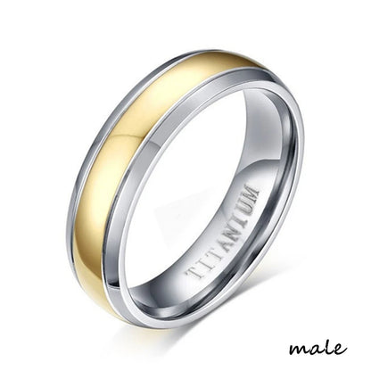 Luckacco Fashion Couple Rings Romantic White Rhinestones CZ Women Rings Set Simpe Men's Stainless Steel Rings For Couple Wedding Jewelry