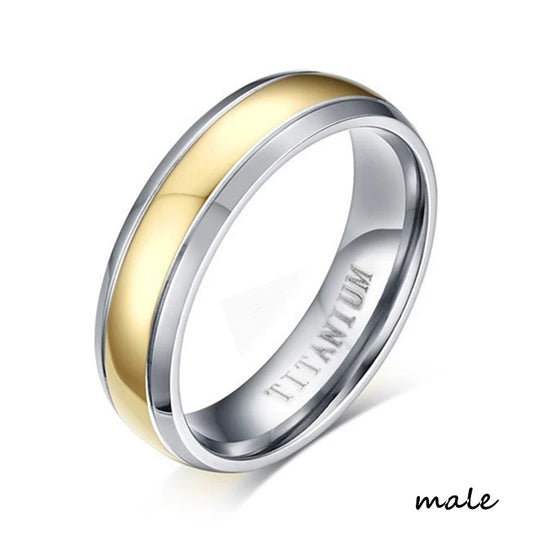Luckacco Fashion Couple Rings Romantic White Rhinestones CZ Women Rings Set Simpe Men's Stainless Steel Rings For Couple Wedding Jewelry