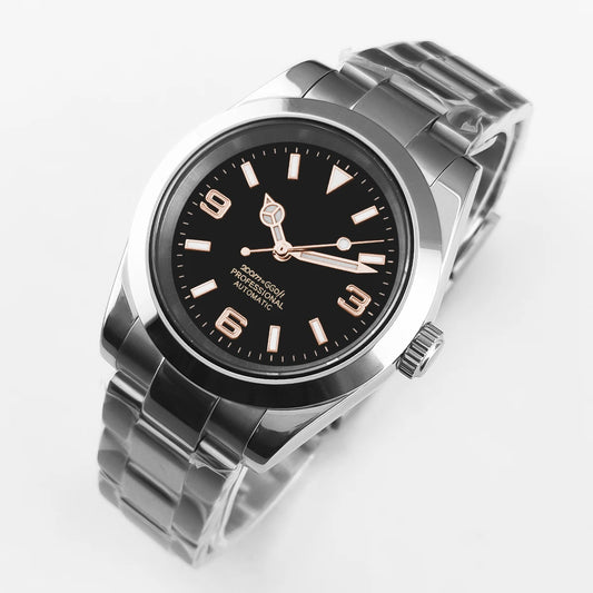 Luckacco 36mm/39mm NH35 Movement Mechanical Wristwatches Stainless Steel Men Watch Sapphire Glass 10BARS for Men Women Watches reloj