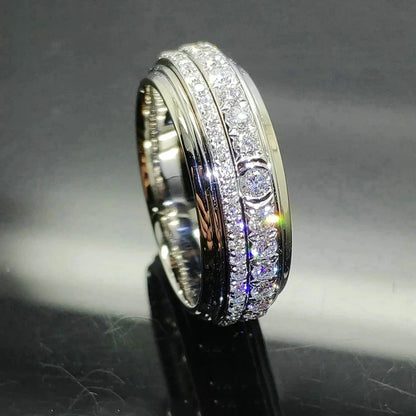 Luckacco daily picks Creative Promise Rings AA Cubic Zircon Sparkling Wedding Rings for Women Silver Color Engagement Trendy Jewelry Drop Ship
