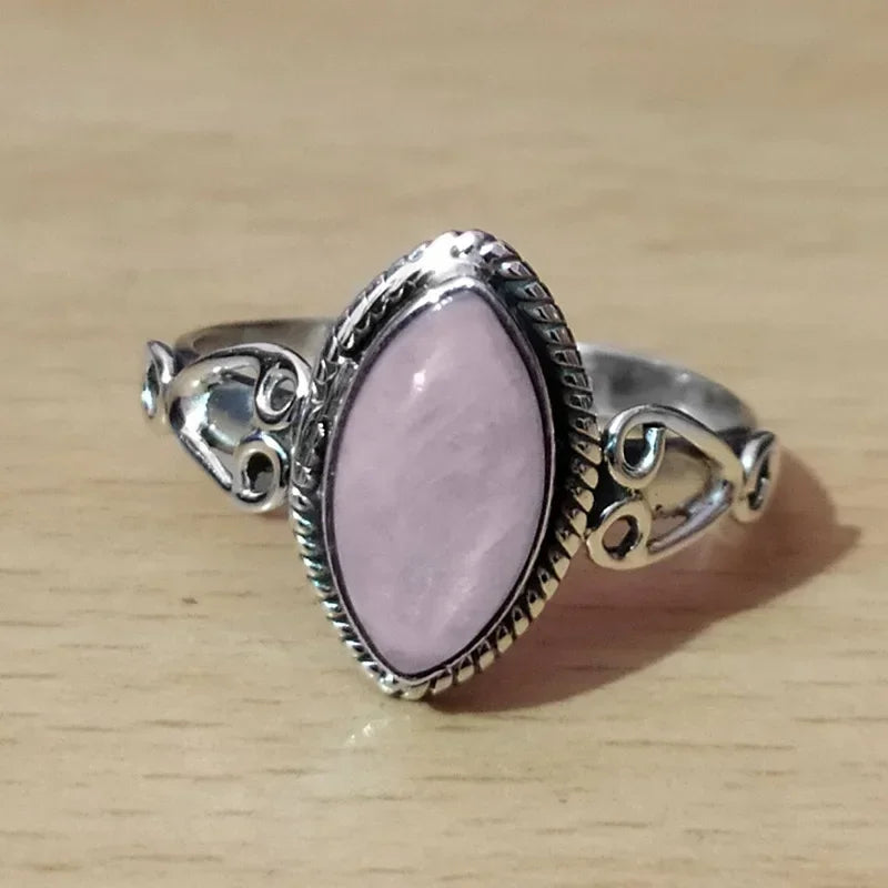 luckacco 2025 minimalist ring sweet retro initial gift horse eye european and american court style jewelry