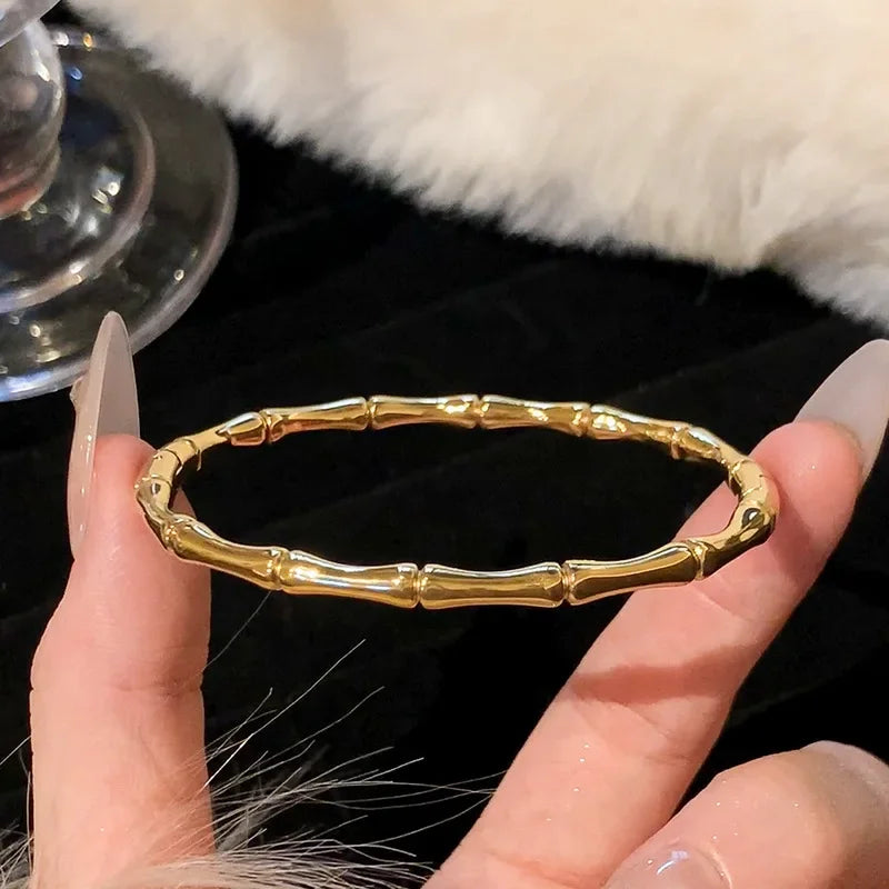 luckacco silver color stainless steel colorfast bracelets skyful star bracelet set for women fashion light luxury jewelry gifts