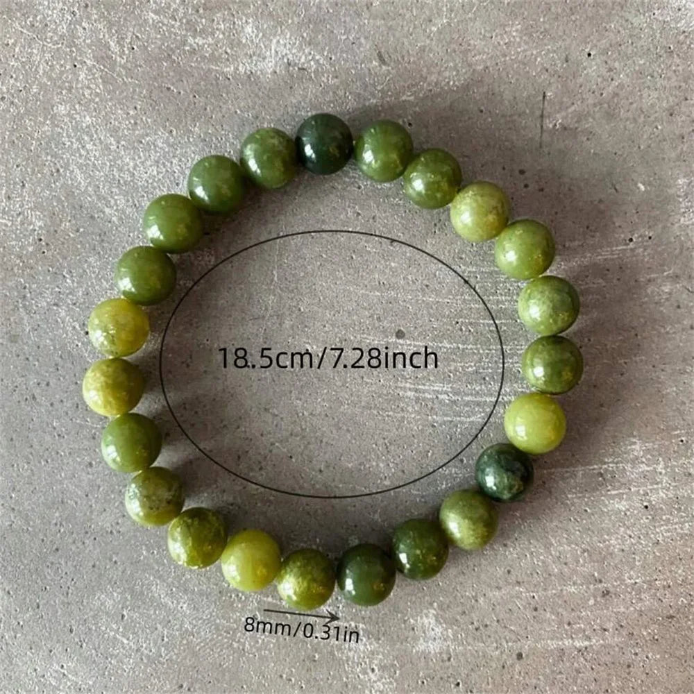 luckacco 1pc fashion natural blood stone geometric bracelet men women summer lucky braclets boyfriend birthday gift father's day gifi