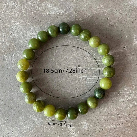 Luckacco 1pc Fashion Natural blood stone Geometric Bracelet men Women summer lucky braclets Boyfriend Birthday Gift Father's Day gifi