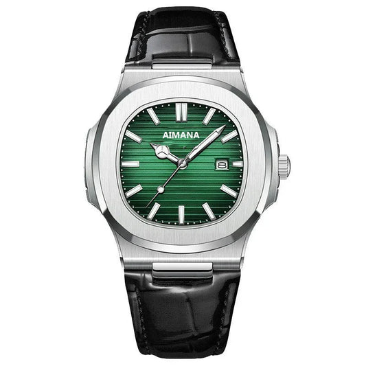 Luckacco Fashion Business Luminous Calendar Quartz Watch 30MI Waterproof Leather Strap Wirstwatch Men Students Clocks Relogios